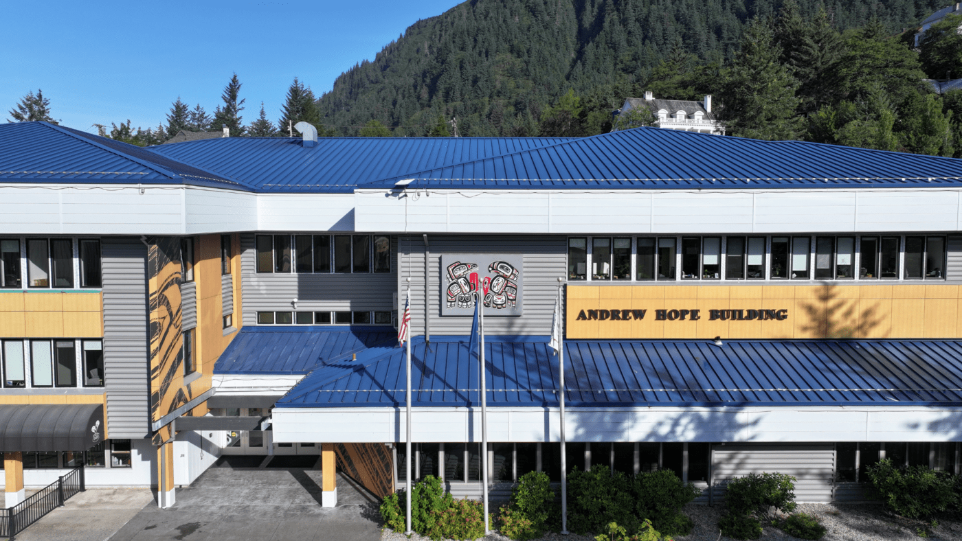 Andrew Hope Building – Sacred Grounds Cafe Juneau Alaska Andrew Hope Building in downtown Juneau Alaska where Sacred Grounds Cafe is located